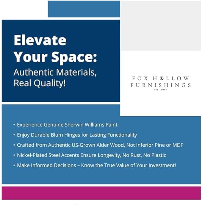 Fox Hollow Furnishings 14x36 Sloane Recessed Wall Niche Medicine Cabinet Replacement, in The Wall Bathroom Cabinet Insert Shelf/Shelves, Made in North America, Real Wood, NO MDF, Plain, Black