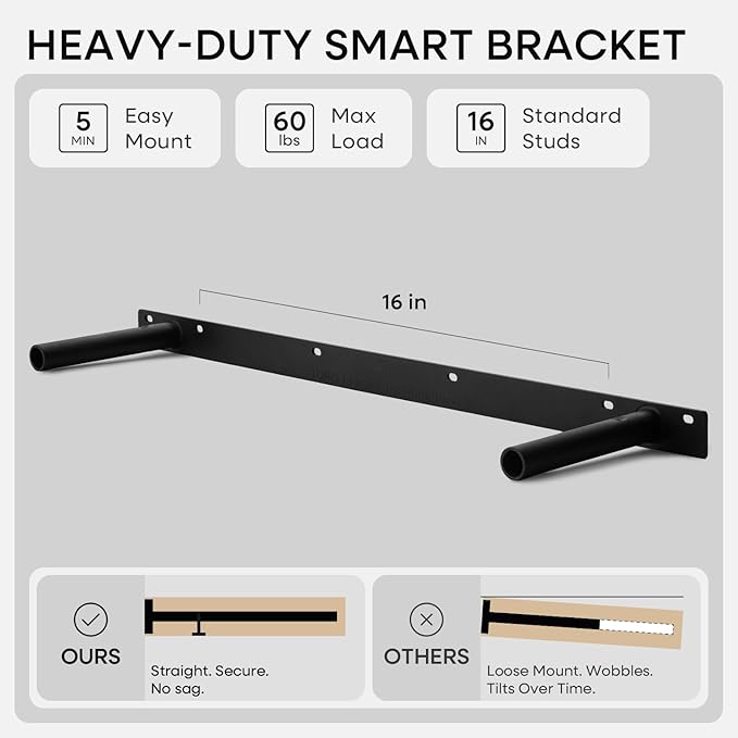 Homeforia 36 inch Wood Floating Shelves, High End Solid Natural Wood 36inch Large Floating Shelf Bathroom, Unfinished Wooden Floating Shelves for Wall, Heavy Duty Bracket, 36 X 6.5 X 1.75 in, Set of 2