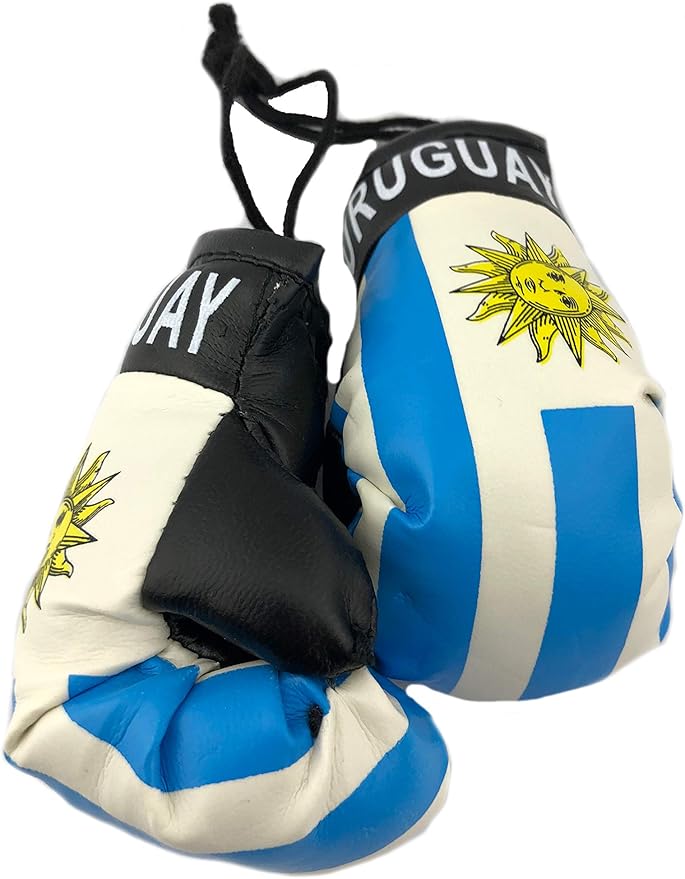 Hanging Car Mirror Mini Boxing Gloves (Uruguay)