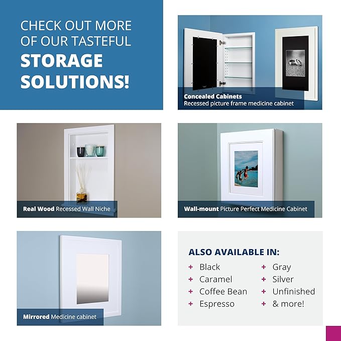 Fox Hollow Furnishings 14x36 Sloane Recessed Wall Niche Medicine Cabinet Replacement, in The Wall Bathroom Cabinet Insert Shelf/Shelves, Made in North America, Real Wood, NO MDF, Plain, Unfinished