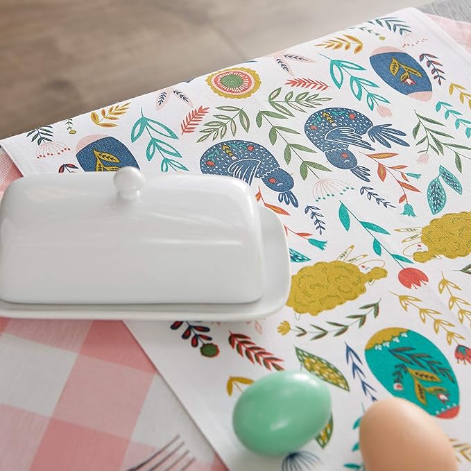 DII Easter Folk Collection, Kitchen Tabletop, Table Runner, 14x108, Easter Folk